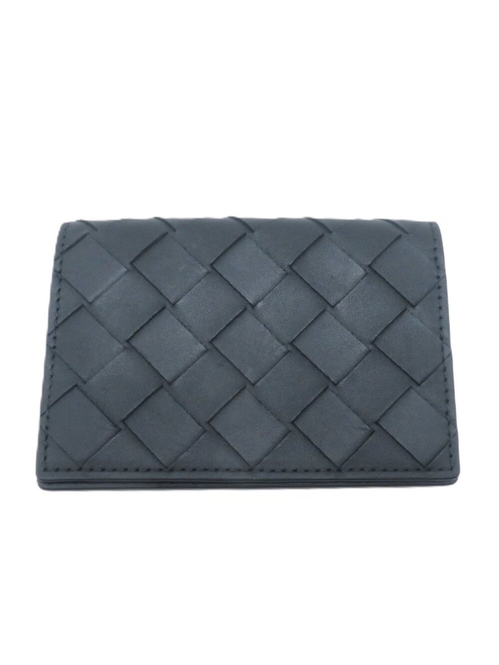 Bottega Veneta Intrecciato Card Case Black Leather